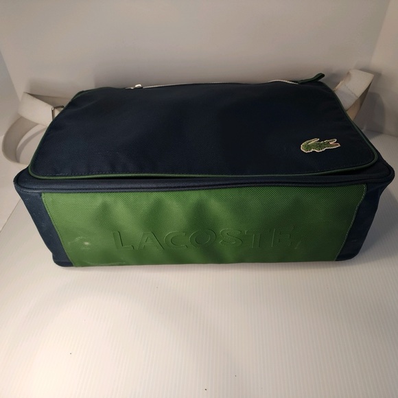 Vintage Lacoste Izod Retro Messenger Laptop Shoulder Bag Satchel Nylon - Picture 15 of 16